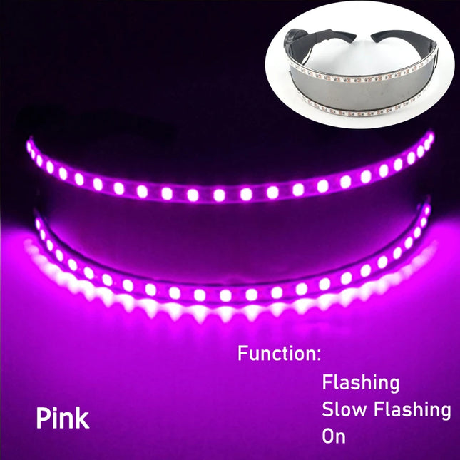 1Set Luminous Glasses Remote Control LED Glasses With Gloves Men Women Party Performence Props Glowing Glasses Festival Supplies