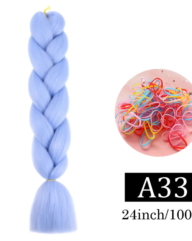 24 Inch Jumbo Braids Extensions Synthetic Braiding Hair Afro Ombre Color kanekalon Hair for Children Braid