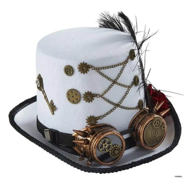 Steampunk Time Hat Steampunk Top Hat For Men With Goggles Steampunk Hat