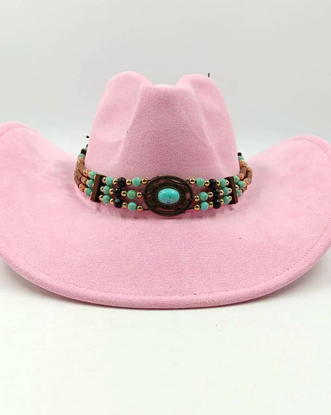 Suede Western Cowboy Hat Men and Women Retro Gentleman Cowboy Hat New Accessories Straw Hat Hombre Suede Big Brim Hat