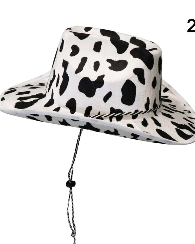 Western Cowboy Hat for Men Women Kids Fedora Outdoor Wide Brim Faux Leather Summer Wide Brim Beach Travel Cap Black White Pink