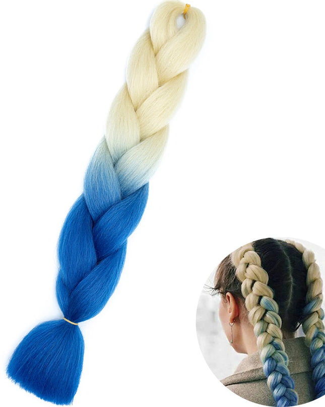 24" Synthetic Yaki Braids Hair kanekalon Ombre Braiding Hair Jumbo Braid Hair Extension For Women Hundreds of colors DIY Hair