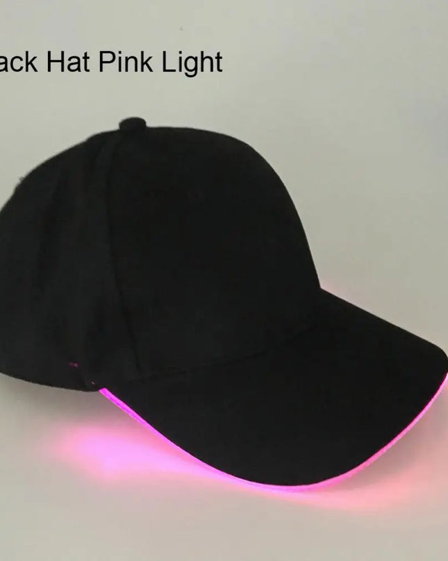 Peaked Cap Cap Fashion Hat Unisex Solid Color LED Luminous Baseball Christmas Party Peaked Cap