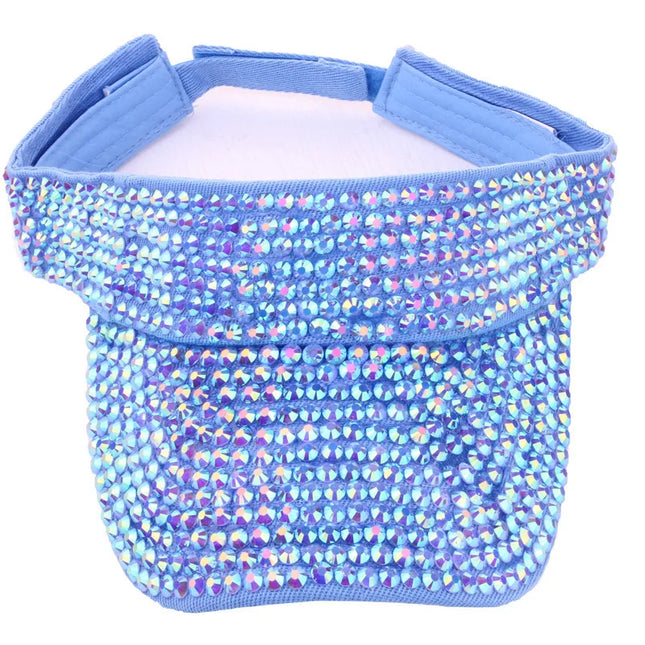 Women Rhinestone Hollow Top Hat Casual Sun Visor Summer Spring Fashion Versatile Diamond-embedded Personalized Baseball Cap