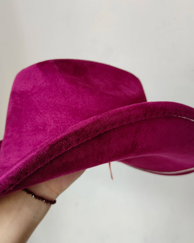 Classic Suede Leather 7.5CM Western Cowboy Women's Fedora Hat Men's Church Jazz Hat Fashion Travel Party Hat Denim Hat 2024
