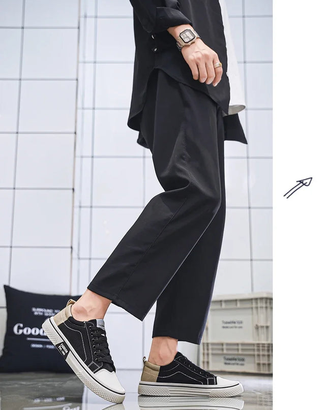 2025 Men's Canvas Shoes Outdoor Fashion Skateboard Shoes for Men Comfor Non-Slip Casual Sneakers Breathable Men Walking Shoes