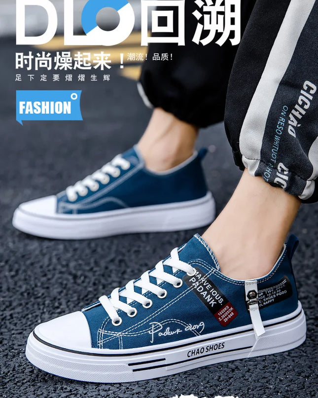2025 Spring Canvas Shoes for Men shoe Fashion Platform Sneakers Summer Male Casual Vulcanized shoes man Student Tenis Masculino