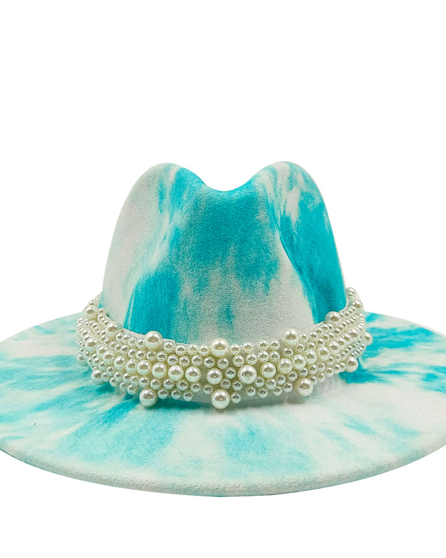 bulk price fedora hat for women Tie dyed hat   3d painted felt hat party hat model photo wide brim panama cap unisex cap
