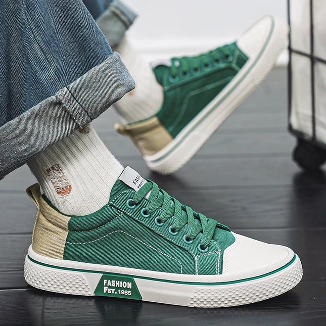 2025 Men's Canvas Shoes Outdoor Fashion Skateboard Shoes for Men Comfor Non-Slip Casual Sneakers Breathable Men Walking Shoes