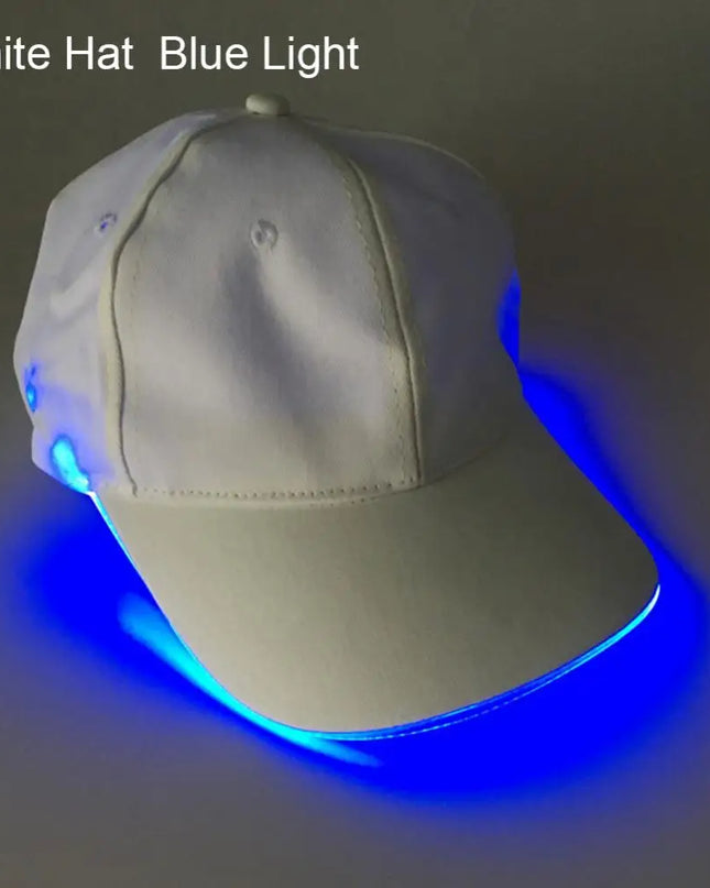 Peaked Cap Cap Fashion Hat Unisex Solid Color LED Luminous Baseball Christmas Party Peaked Cap