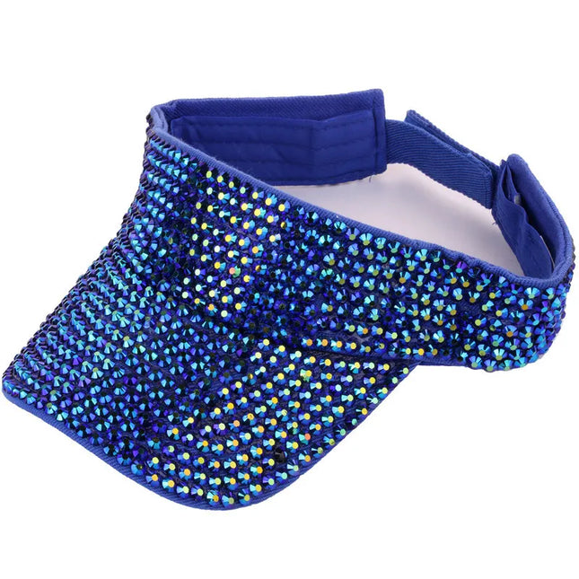 Women Rhinestone Hollow Top Hat Casual Sun Visor Summer Spring Fashion Versatile Diamond-embedded Personalized Baseball Cap
