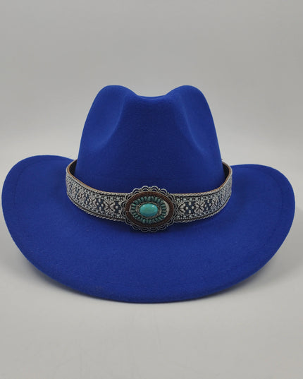 2021 cowboy hat jazz cow pattern curved edge monochrome knight felt hat for men and women with big eaves шапка мужская