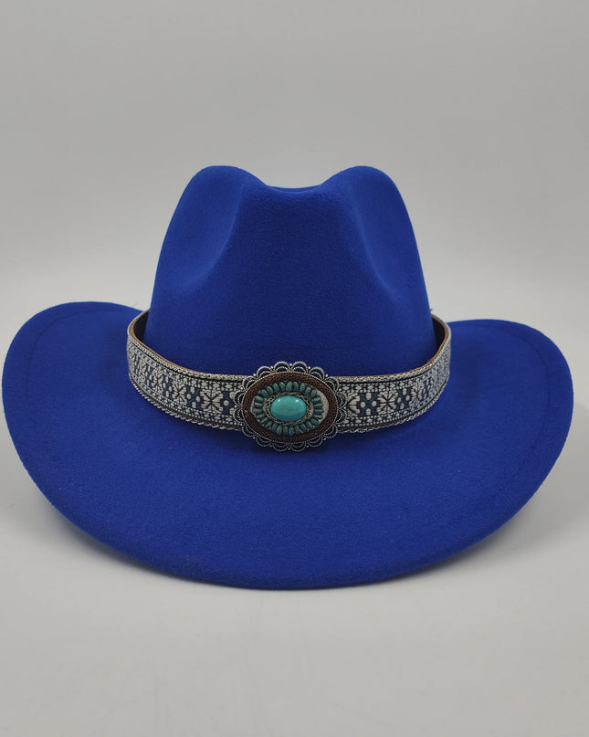 2021 cowboy hat jazz cow pattern curved edge monochrome knight felt hat for men and women with big eaves шапка мужская