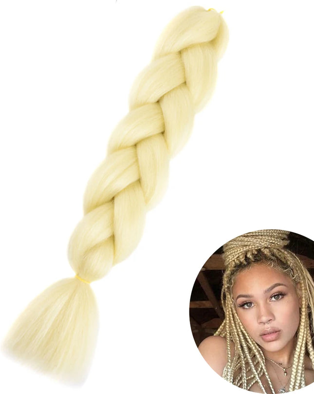 24" Synthetic Yaki Braids Hair kanekalon Ombre Braiding Hair Jumbo Braid Hair Extension For Women Hundreds of colors DIY Hair