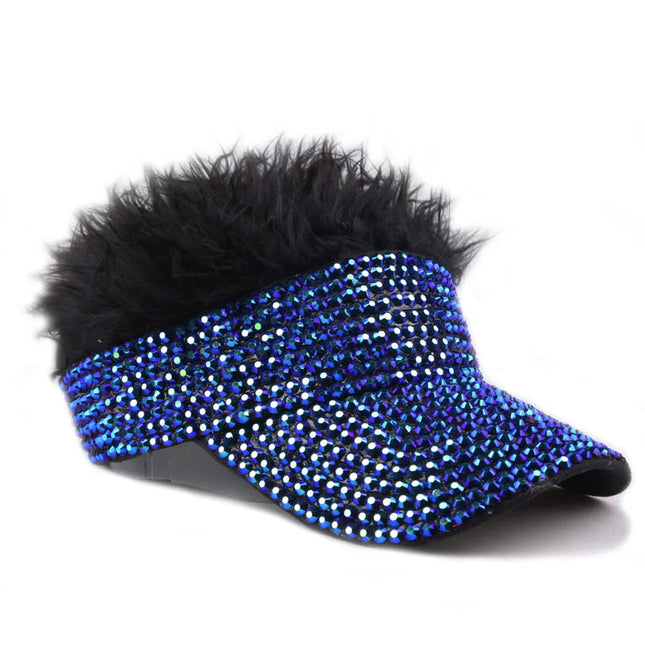 [YARBUU] New Fashion Four Seasons Baseball Cap For Men Wig Hat Rhinestone Gorras Hombre Sun Protection Casquette Hats Adjustable