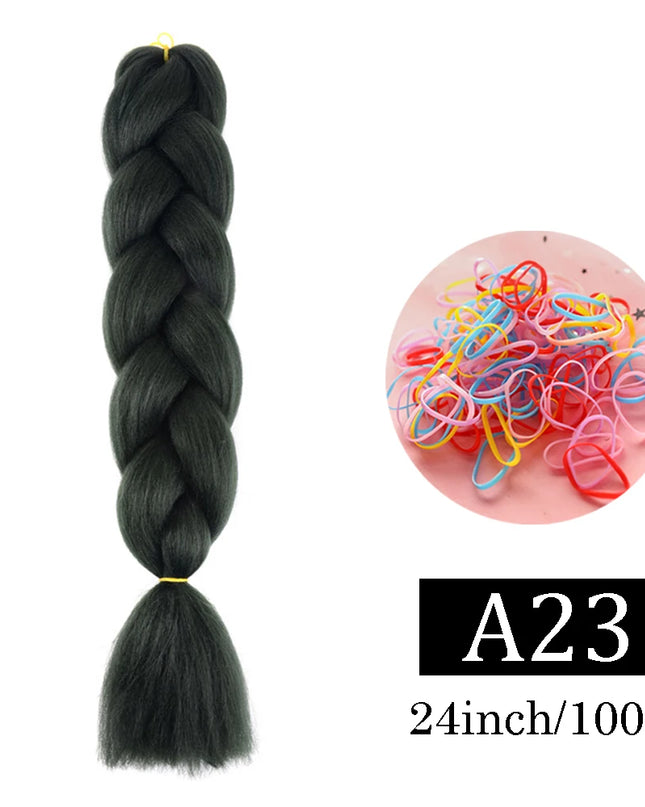 24 Inch Jumbo Braids Extensions Synthetic Braiding Hair Afro Ombre Color kanekalon Hair for Children Braid