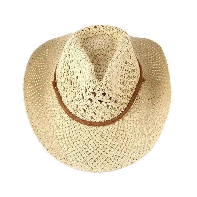 Army Green Camo Cowboy Hat Straw Hat Star Jazz Straw Hat Panama Paper Grass Western United States Cowboy Hat Fashion Travel