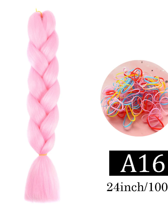 24 Inch Jumbo Braids Extensions Synthetic Braiding Hair Afro Ombre Color kanekalon Hair for Children Braid