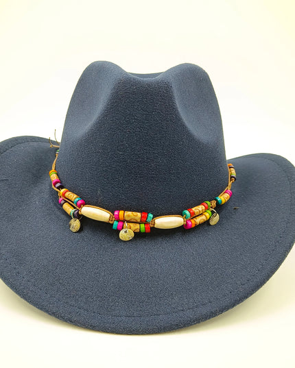 2021 cowboy hat jazz cow pattern curved edge monochrome knight felt hat for men and women with big eaves шапка мужская