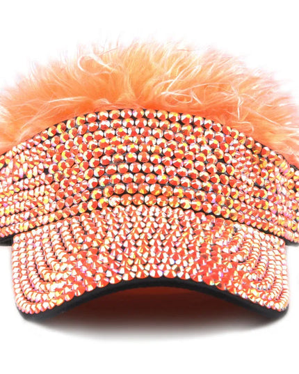 [YARBUU] New Fashion Four Seasons Baseball Cap For Men Wig Hat Rhinestone Gorras Hombre Sun Protection Casquette Hats Adjustable