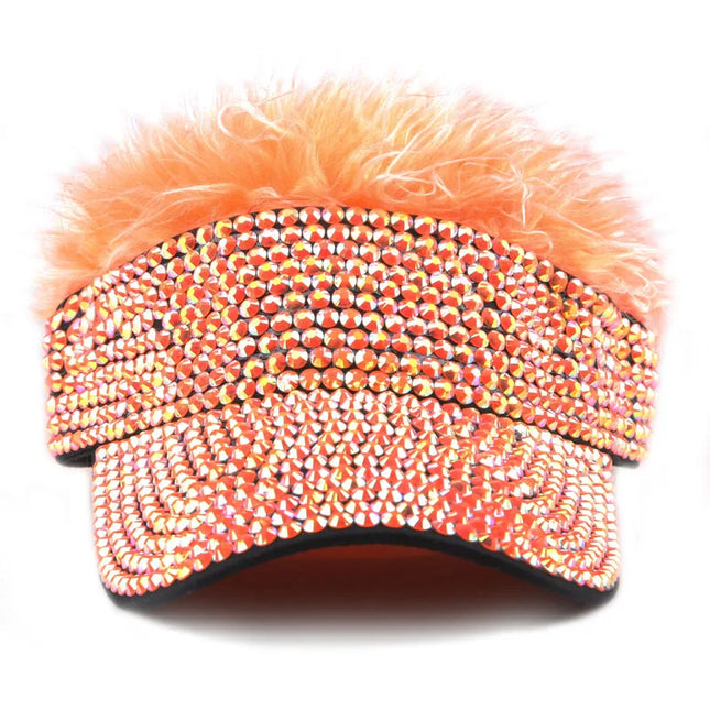 [YARBUU] New Fashion Four Seasons Baseball Cap For Men Wig Hat Rhinestone Gorras Hombre Sun Protection Casquette Hats Adjustable