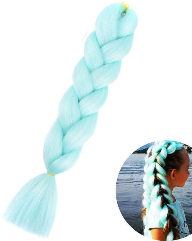 24" Synthetic Yaki Braids Hair kanekalon Ombre Braiding Hair Jumbo Braid Hair Extension For Women Hundreds of colors DIY Hair