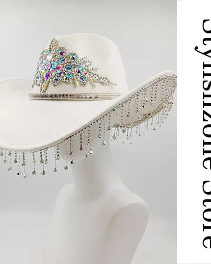 Suede Western Cowboy Hat Men and Women Retro Gentleman Cowboy Hat New Accessories Straw Hat Hombre Suede Big Brim Hat