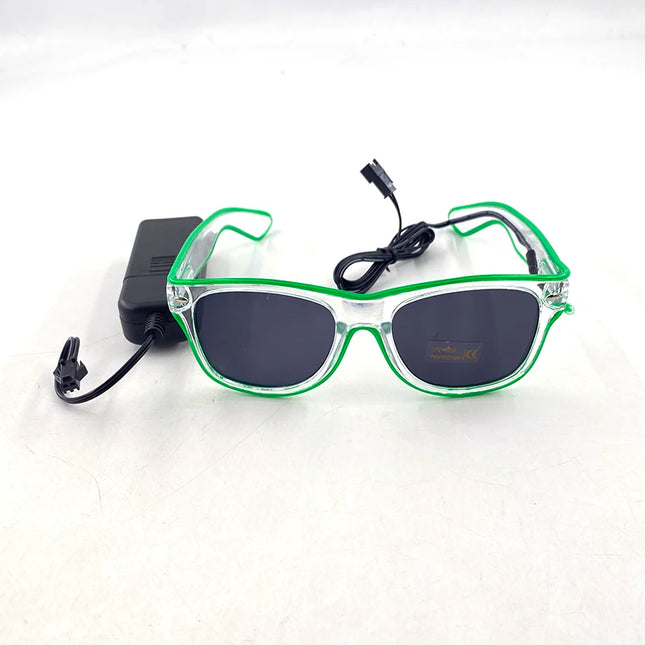 1PC Light Up LED Glasses Glow Sunglasses EL Wire Neon Glasses Glow in The Dark Party Supplies Neon Party Favors for Kids Adults