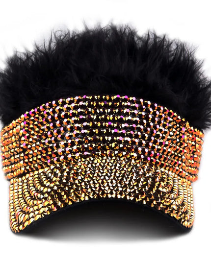 [YARBUU] New Fashion Four Seasons Baseball Cap For Men Wig Hat Rhinestone Gorras Hombre Sun Protection Casquette Hats Adjustable