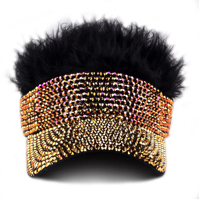 [YARBUU] New Fashion Four Seasons Baseball Cap For Men Wig Hat Rhinestone Gorras Hombre Sun Protection Casquette Hats Adjustable