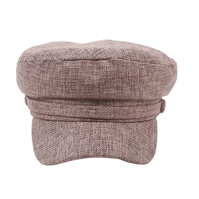 Fashion Women Men Military Hat Spring Autumn Sailor Hats Black Ladies Beret Caps Flat Top Captain Cap Travel Cadet Octagonal Hat