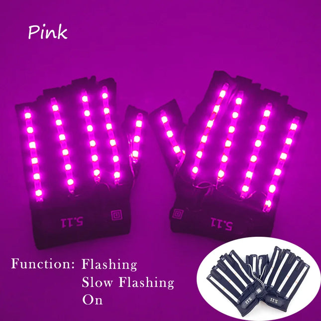 1Set Luminous Glasses Remote Control LED Glasses With Gloves Men Women Party Performence Props Glowing Glasses Festival Supplies