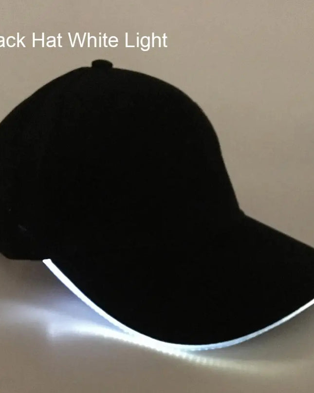 Peaked Cap Cap Fashion Hat Unisex Solid Color LED Luminous Baseball Christmas Party Peaked Cap