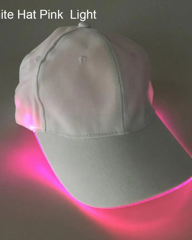 Peaked Cap Cap Fashion Hat Unisex Solid Color LED Luminous Baseball Christmas Party Peaked Cap