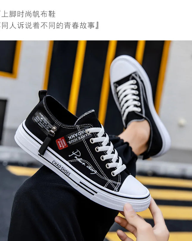 2025 Spring Canvas Shoes for Men shoe Fashion Platform Sneakers Summer Male Casual Vulcanized shoes man Student Tenis Masculino