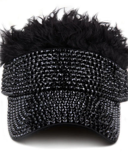 [YARBUU] New Fashion Four Seasons Baseball Cap For Men Wig Hat Rhinestone Gorras Hombre Sun Protection Casquette Hats Adjustable