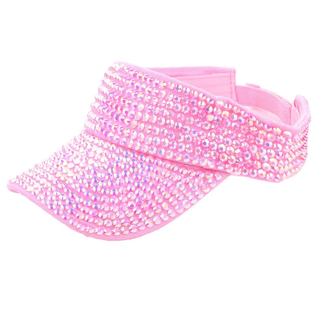 Women Rhinestone Hollow Top Hat Casual Sun Visor Summer Spring Fashion Versatile Diamond-embedded Personalized Baseball Cap