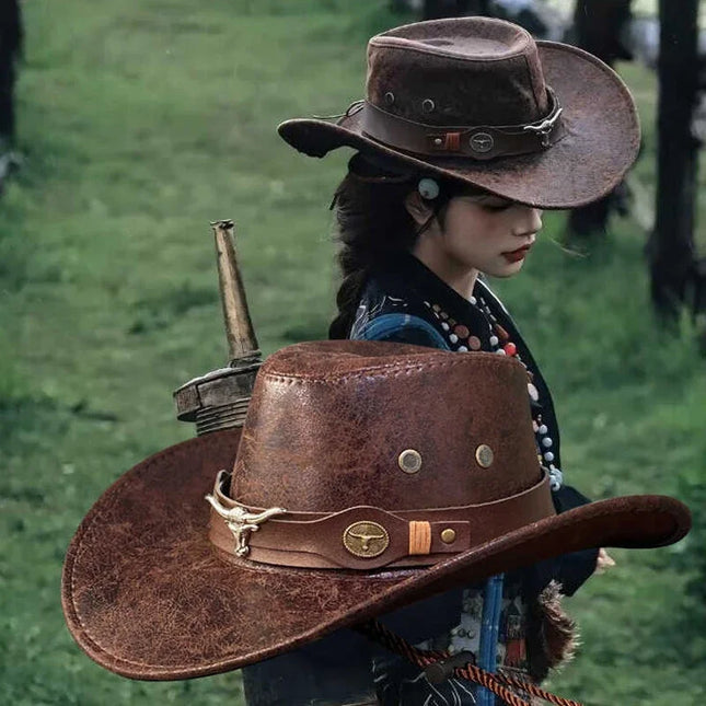 Cowboy for Women and Men Western Suede Hat Panama Cowboy & CowgirlFelt Wide Brim Women Men Fedora