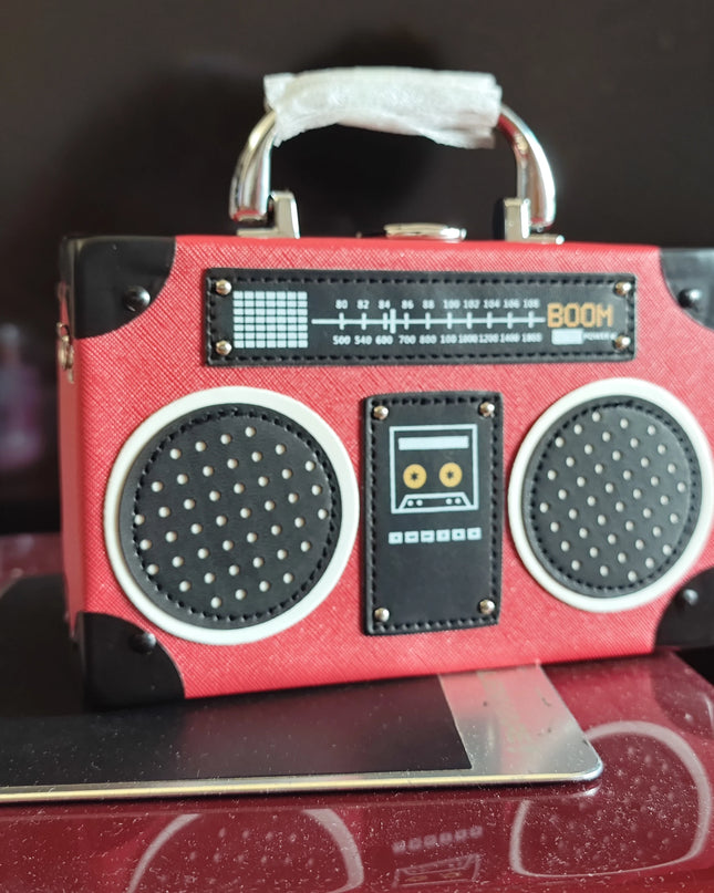 3 Color Vintage Versatile Creative Radio Unisex Satchel Metal Punk Shoulder Bag Nostalgia Small Square Bag for women men grils