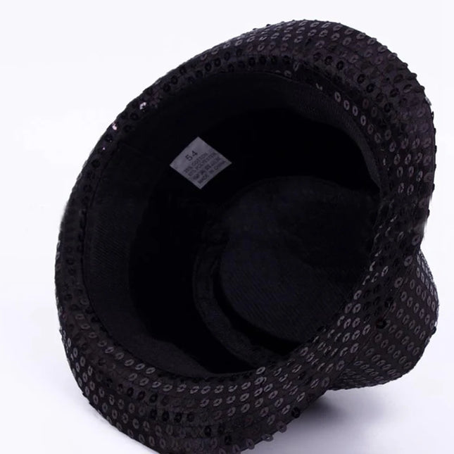 Dance Show Party Jazz Hat Glitter Sequins Cowboy Caps Fashion Role Play Prop Performance Costume Women Men Beading Hats Fedoras
