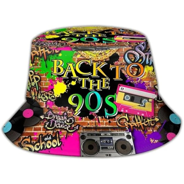 2024 Fashion Retro 80s 90s Bucket Hat Rave Festival Party Outfit for Women Men