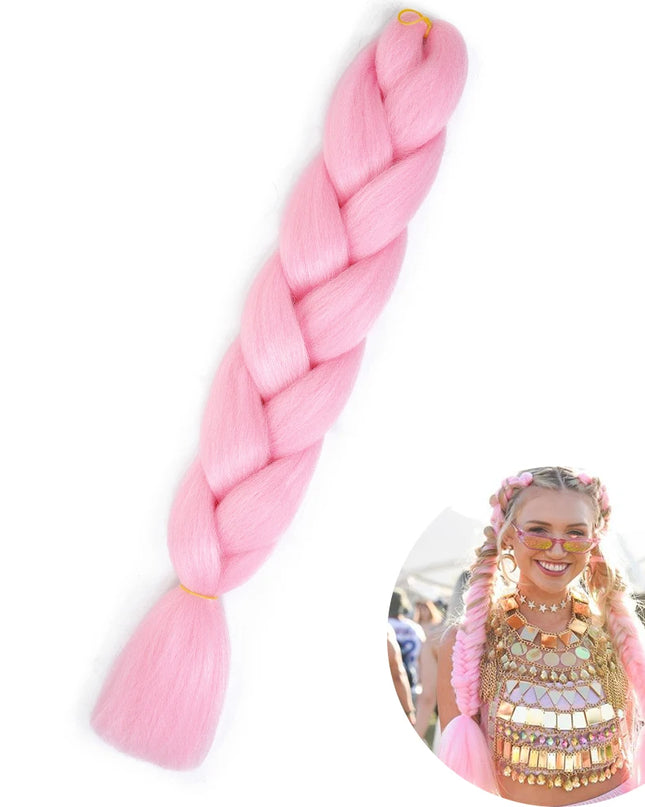 24" Synthetic Yaki Braids Hair kanekalon Ombre Braiding Hair Jumbo Braid Hair Extension For Women Hundreds of colors DIY Hair