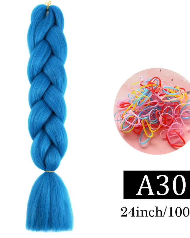 24 Inch Jumbo Braids Extensions Synthetic Braiding Hair Afro Ombre Color kanekalon Hair for Children Braid