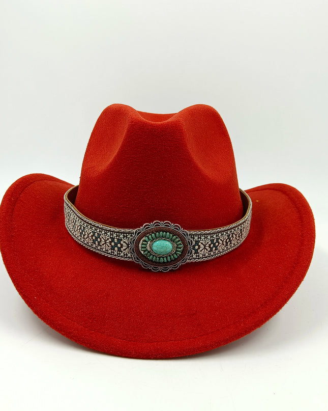 2021 cowboy hat jazz cow pattern curved edge monochrome knight felt hat for men and women with big eaves шапка мужская