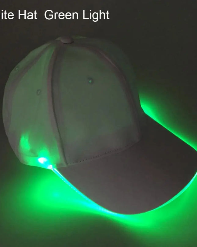 Peaked Cap Cap Fashion Hat Unisex Solid Color LED Luminous Baseball Christmas Party Peaked Cap