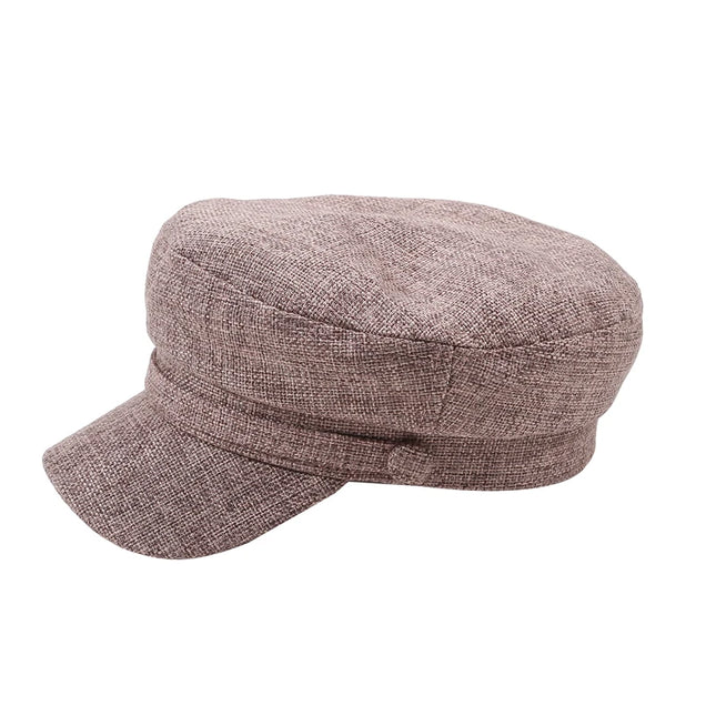 Fashion Women Men Military Hat Spring Autumn Sailor Hats Black Ladies Beret Caps Flat Top Captain Cap Travel Cadet Octagonal Hat