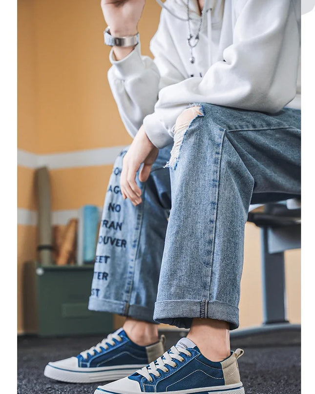 2025 Men's Canvas Shoes Outdoor Fashion Skateboard Shoes for Men Comfor Non-Slip Casual Sneakers Breathable Men Walking Shoes
