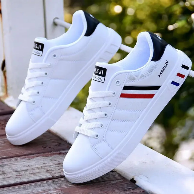 2025 Shoes for men Korean style trendy men's shoes white versatile sports men's casual trendy shoes, flat bottomed board shoes