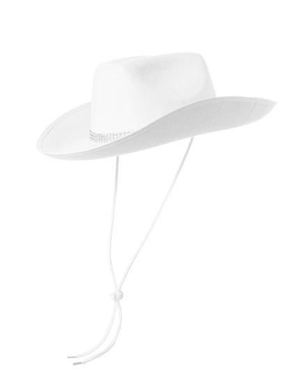 Latest Women's Black White Cowboy Hats Wide Brim Rhinestone Cowgirl Hats Women's Girls Cowboy Hats Theme Party