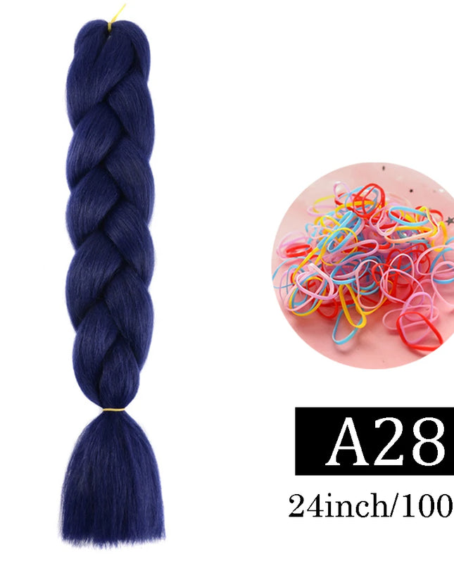 24 Inch Jumbo Braids Extensions Synthetic Braiding Hair Afro Ombre Color kanekalon Hair for Children Braid